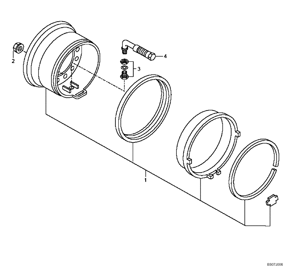 Схема запчастей Case 327B - (34A00000612[001]) - WHEELS (87520333) (11) - AXLES/WHEELS