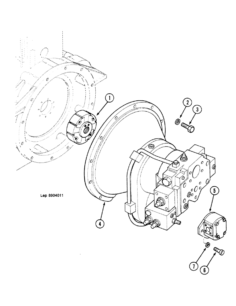 Схема запчастей Case 688C - (8B-02) - PUMP COUPLING (07) - HYDRAULIC SYSTEM