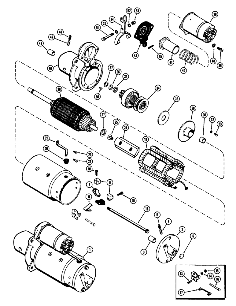 Схема запчастей Case 480CK - (071A) - A36582 STARTER, (188) DIESEL ENGINE 