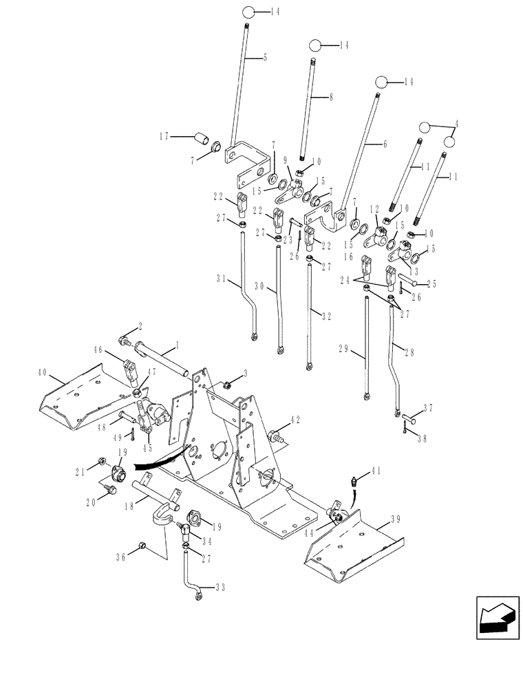 Схема запчастей Case 580SM - (35.726.29[01]) - CONTROLS - BACKHOE, WITH FOOT SWING (MODELS WITH OR WITHOUT EXTENDABLE DIPPER) (35) - HYDRAULIC SYSTEMS