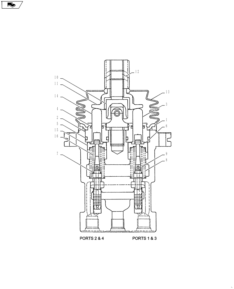 Схема запчастей Case CX27B ASN - (35.310.02) - PILOT VALVE ASSY (RIGHT HAND) (35) - HYDRAULIC SYSTEMS