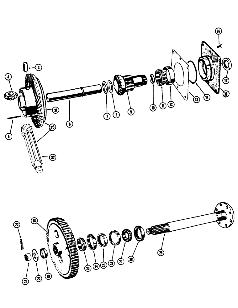 Схема запчастей Case 530CK - (102) - DIFFERENTIAL AND FINAL DRIVE (27) - REAR AXLE SYSTEM