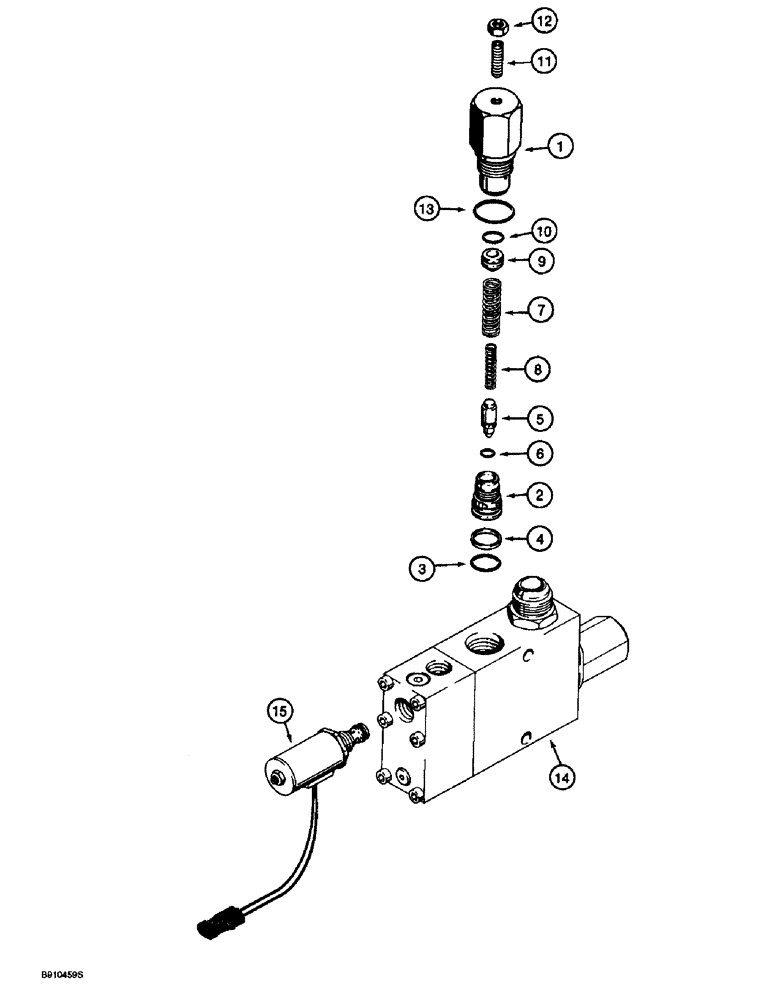 Схема запчастей Case 580SL - (8-140) - BOOM LOCK SOLENOID VALVE (08) - HYDRAULICS