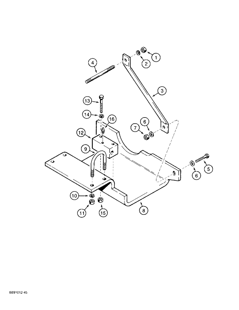 Схема запчастей Case 480F - (6-68) - TRANSAXLE TRANSFER GEARBOX GUARD (06) - POWER TRAIN