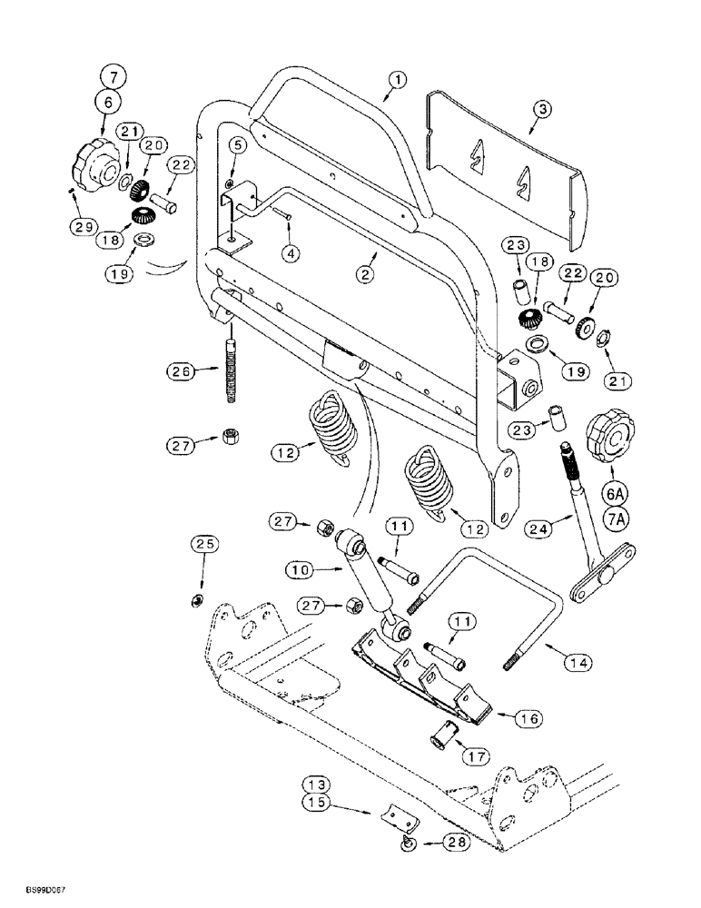 Схема запчастей Case 1838 - (9-27A) - DELUXE OPERATORS SEAT, BASE AND ADJUSTING PARTS (09) - CHASSIS/ATTACHMENTS