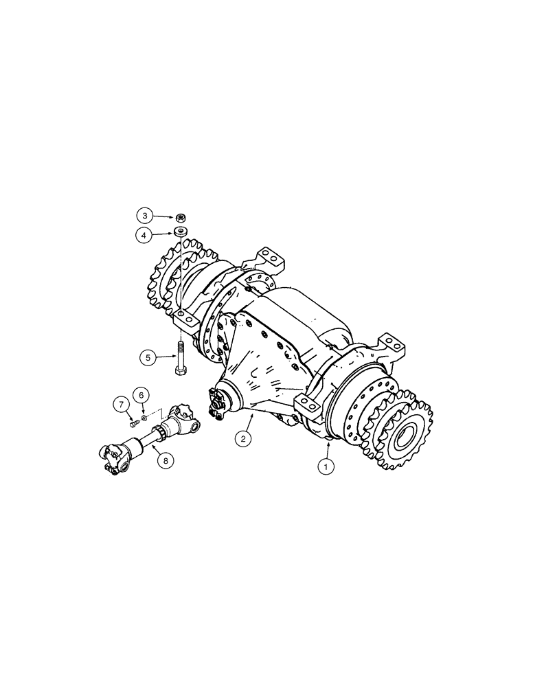 Схема запчастей Case 885 - (06-56[01]) - REAR AXLE GRAZIANO - ASSEMBLY (06) - POWER TRAIN