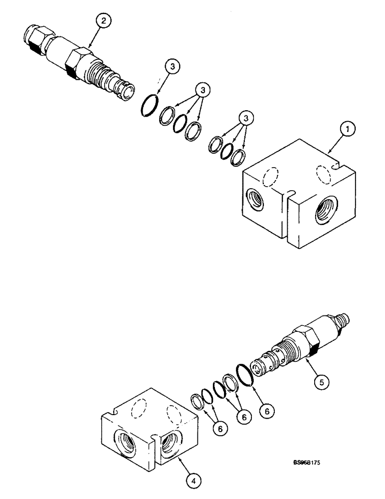 Схема запчастей Case 1825B - (6-38) - VALVE ASSEMBLY, PRESSURE SENSING, EUROPE (06) - POWER TRAIN