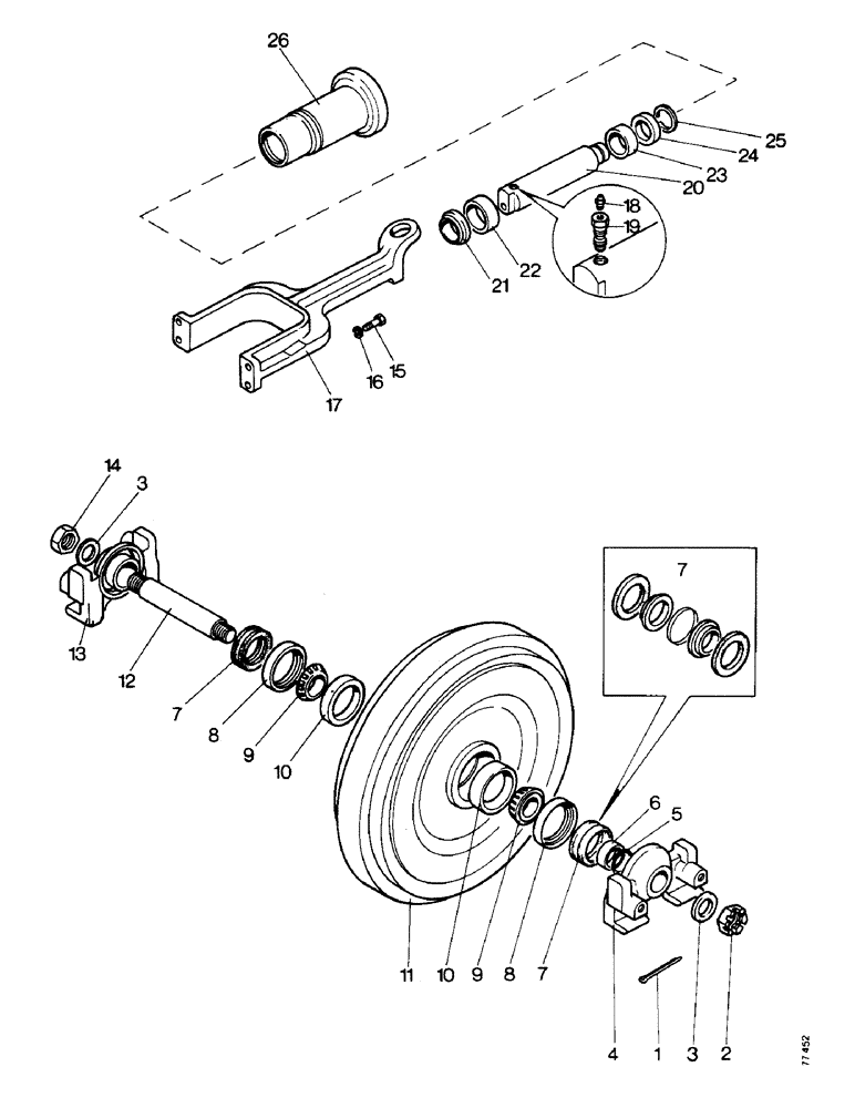 Схема запчастей Case 850 - (F07-1) - IDLER WHEEL AND TRACK ADJUSTER (04) - UNDERCARRIAGE