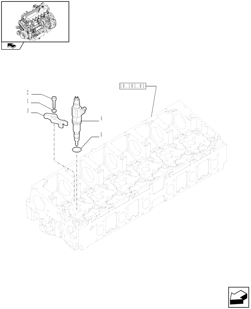 Схема запчастей Case F2CE9684U E151 - (10.218.02) - INJECTOR & RELATED PARTS (504137249) (01) - ENGINE