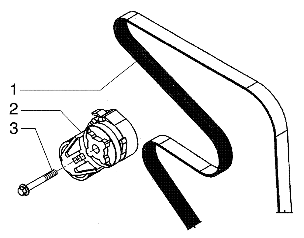 Схема запчастей Case 865 DHP - (2-023) - BELT TENSIONER (02) - ENGINE