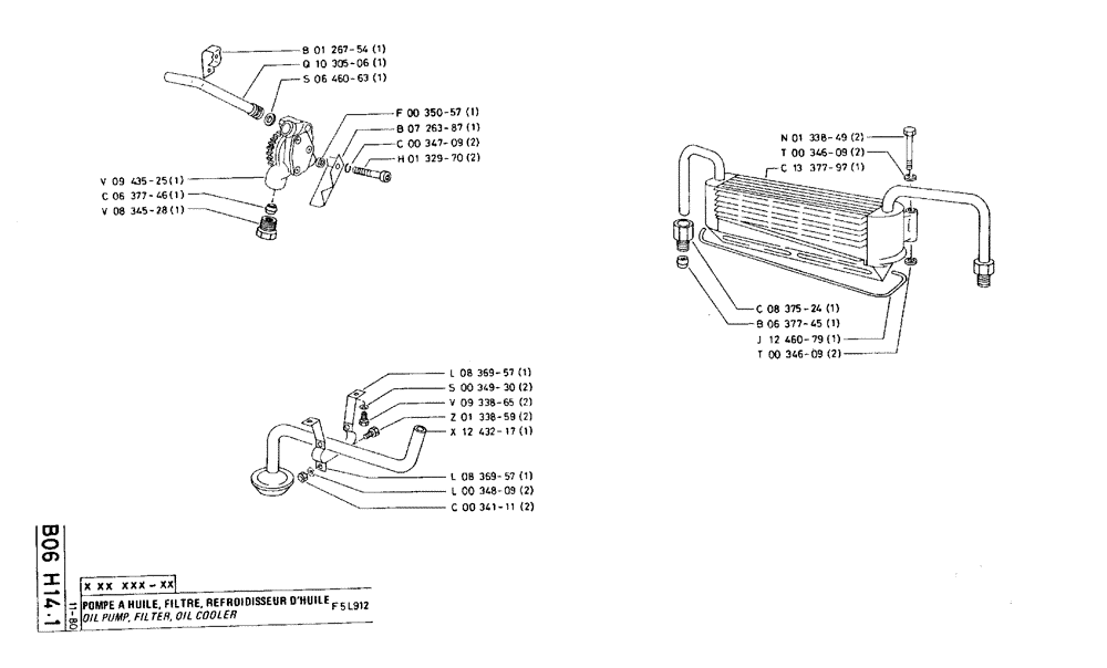 Схема запчастей Case 75C - (B06 H14.1) - OIL PUMP, FILTER, OIL COOLER - F5L 912 (01) - ENGINE