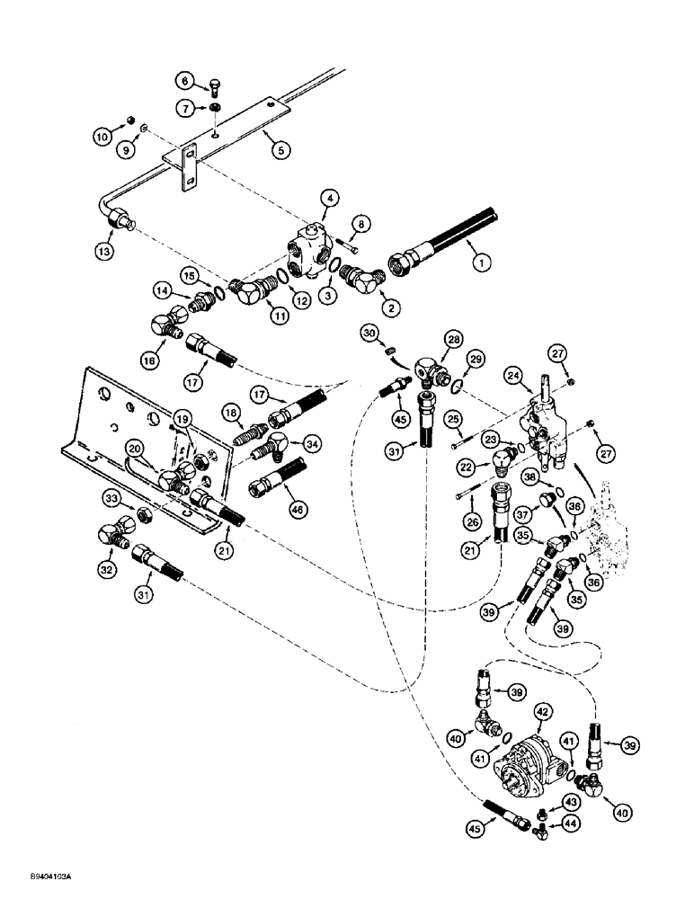 Схема запчастей Case 860 - (8-088) - HYDRA-BORER HYDRAULIC CIRCUIT (08) - HYDRAULICS