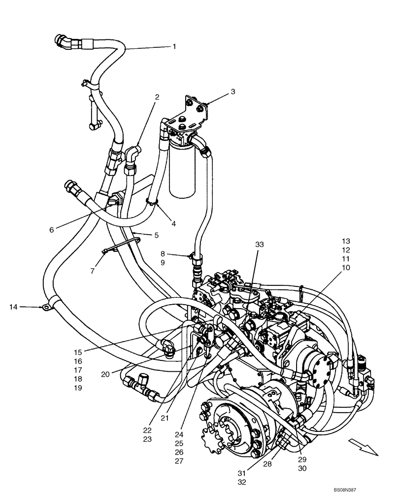 Схема запчастей Case 440 - (06-10) - HYDROSTATICS - PUMP MOUNTING (440) (06) - POWER TRAIN