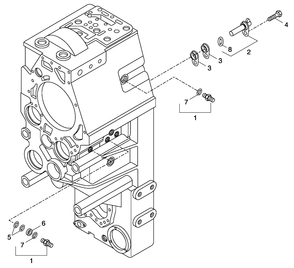 Схема запчастей Case 330 - (18A01010584[01]) - TRANSMISSION - INDICATORS/TRANSMITTERS (03) - Converter / Transmission