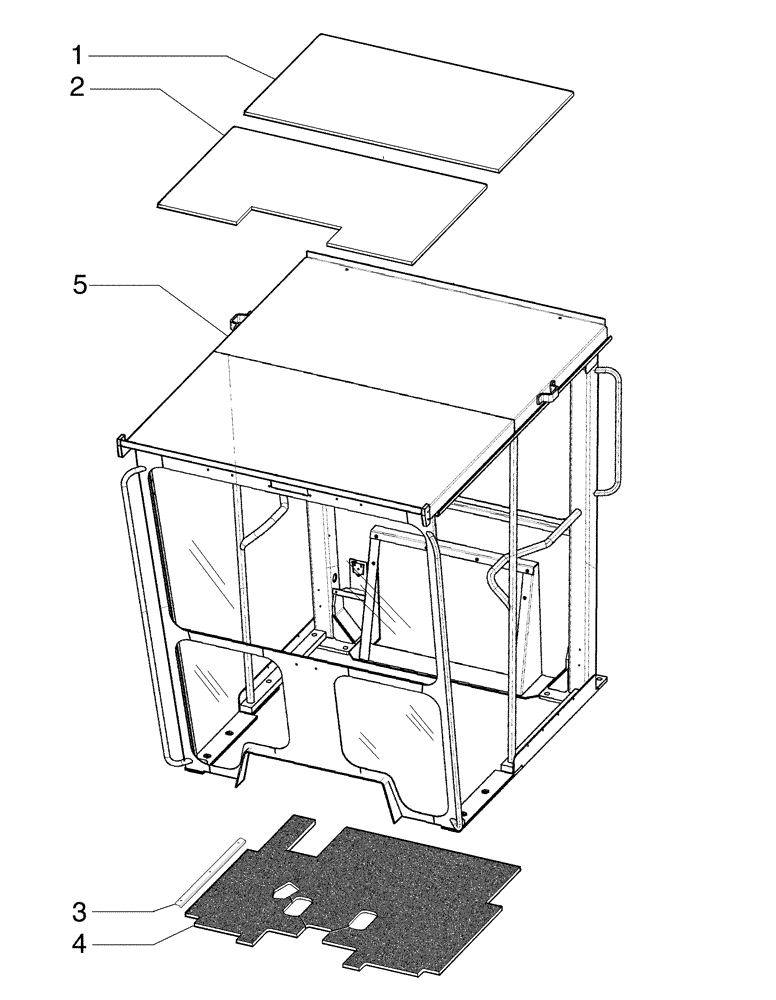 Схема запчастей Case 845 - (09-056-A[01]) - CANOPY - ASSEMBLY (09) - CHASSIS