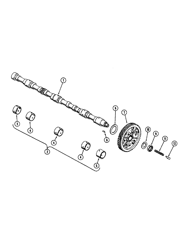 Схема запчастей Case W8B - (032) - CAMSHAFT, (377) SPARK IGNITION ENGINE (01) - ENGINE