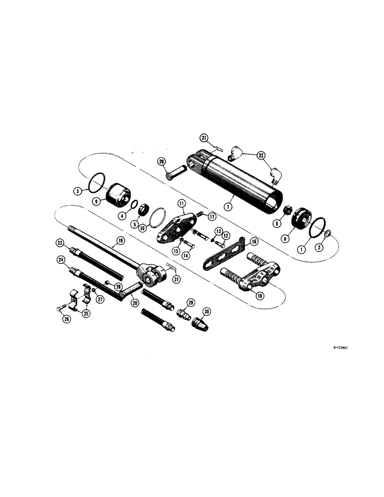 Схема запчастей Case 310F - (226) - B3785AA REMOTE HYDRAULIC CYLINDER (07) - HYDRAULIC SYSTEM