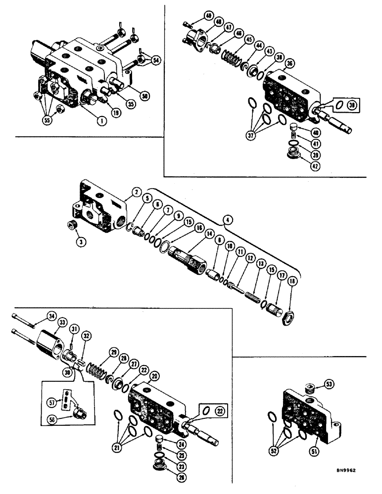 Схема запчастей Case 1000 - (306) - R14047 EQUIPMENT CONTROL VALVE (07) - HYDRAULIC SYSTEM