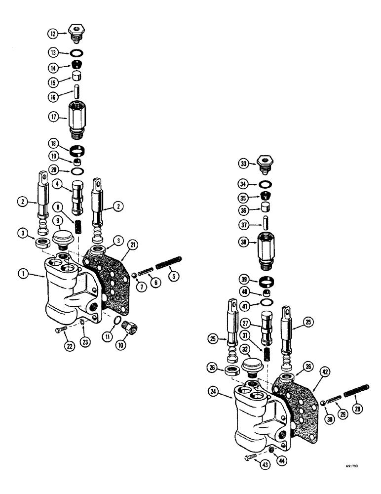 Схема запчастей Case W8B - (156) - L30322 TRANSMISSION CONTROL VALVE, TRANSMISSION SN. 87961E AND AFTER (03) - TRANSMISSION