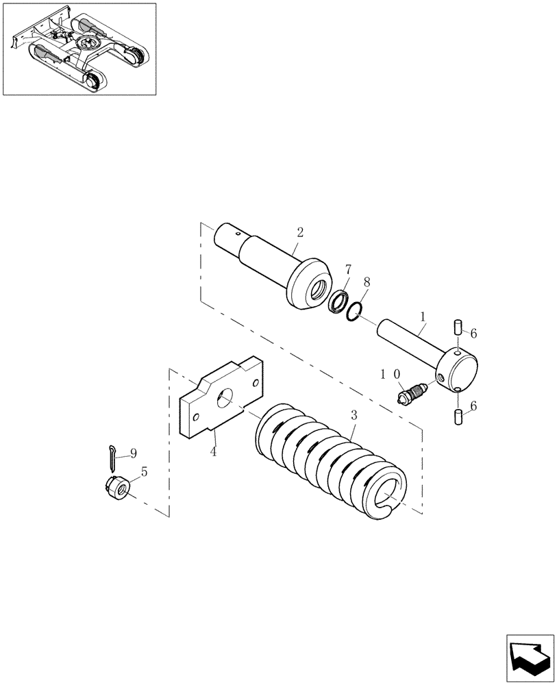 Схема запчастей Case CX31B - (3.020B[01]) - IDLER ADJUSTER - COMPONENTS (48) - TRACKS & TRACK SUSPENSION