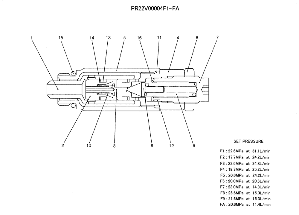 Схема запчастей Case CX31B - (07-015) - VALVE ASSY, RELIEF, P/N PR22V00004F1 (35) - HYDRAULIC SYSTEMS