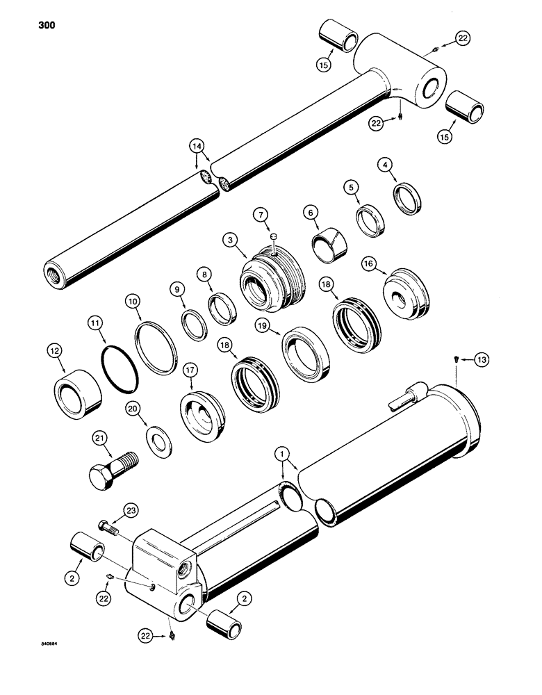 Схема запчастей Case 880C - (300) - G107679 BOOM AND ARM CYLINDER (07) - HYDRAULIC SYSTEM