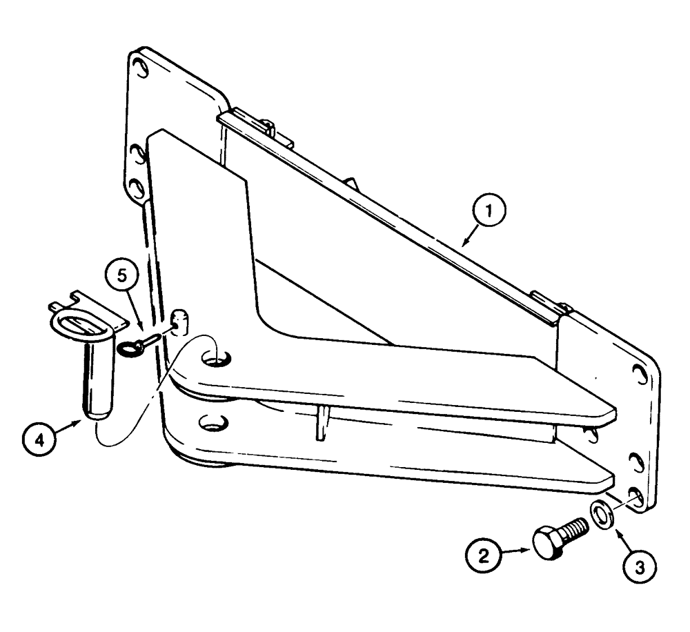 Схема запчастей Case 1150H - (09-06) - DRAWBAR (09) - CHASSIS