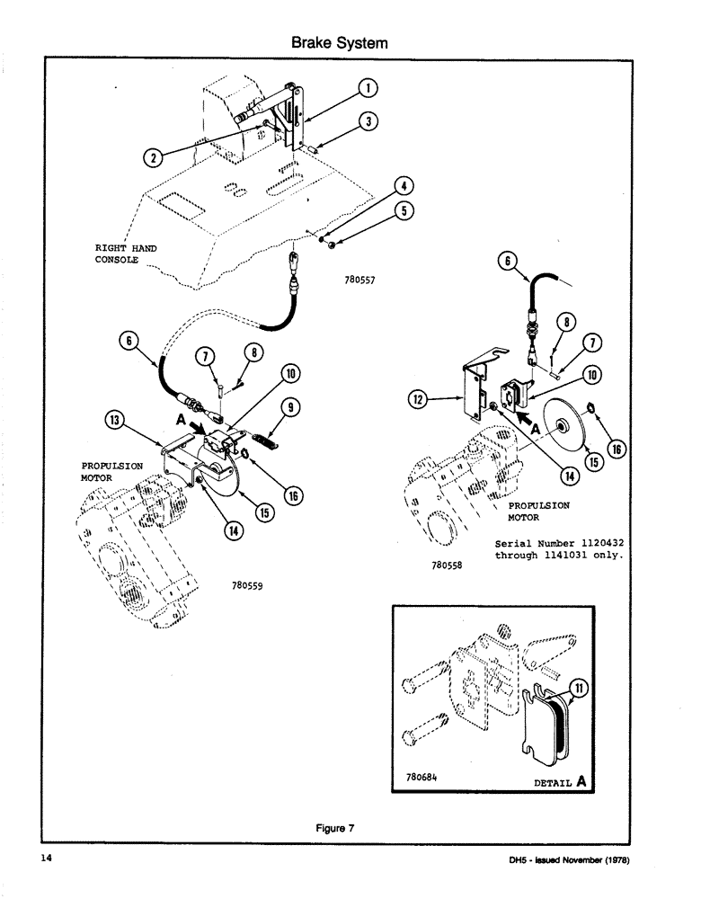 Схема запчастей Case DH5 - (014) - BRAKE SYSTEM (33) - BRAKES & CONTROLS