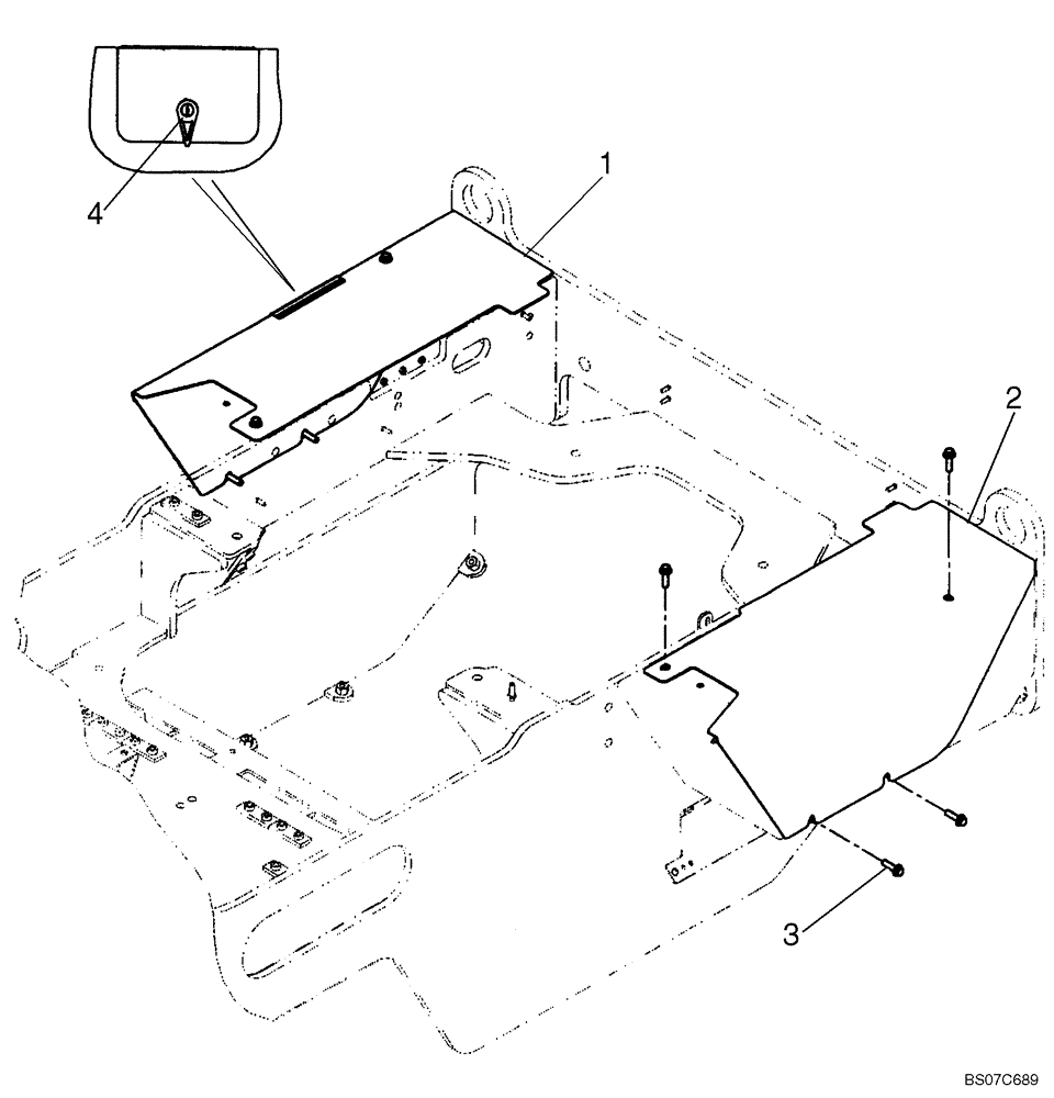 Схема запчастей Case 621E - (09-29B) - COVERS - BATTERY BOX (09) - CHASSIS