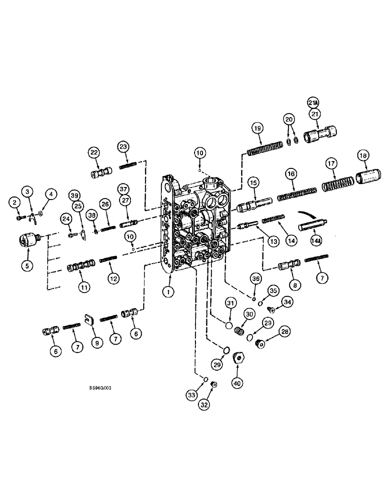 Схема запчастей Case 821B - (6-34) - TRANSMISSION ASSEMBLY, CONTROL VALVE (06) - POWER TRAIN