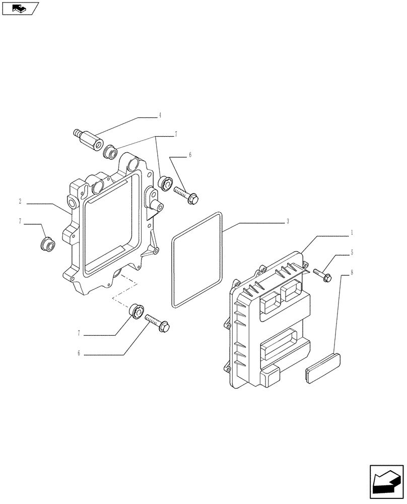 Схема запчастей Case F3BE0684N E918 - (55.640.01) - ELECTRONIC INJECTION (504188405) (55) - ELECTRICAL SYSTEMS