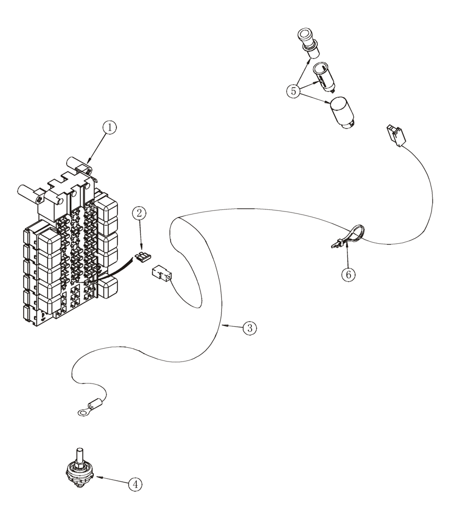 Схема запчастей Case 521D - (04-29) - HARNESS - CIGAR LIGHTER (04) - ELECTRICAL SYSTEMS