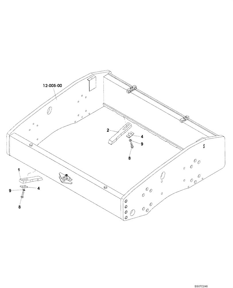 Схема запчастей Case SV216 - (12-007-00[01]) - CHASSIS - SCRAPERS (GROUP 57) (ND011702) (09) - CHASSIS/ATTACHMENTS