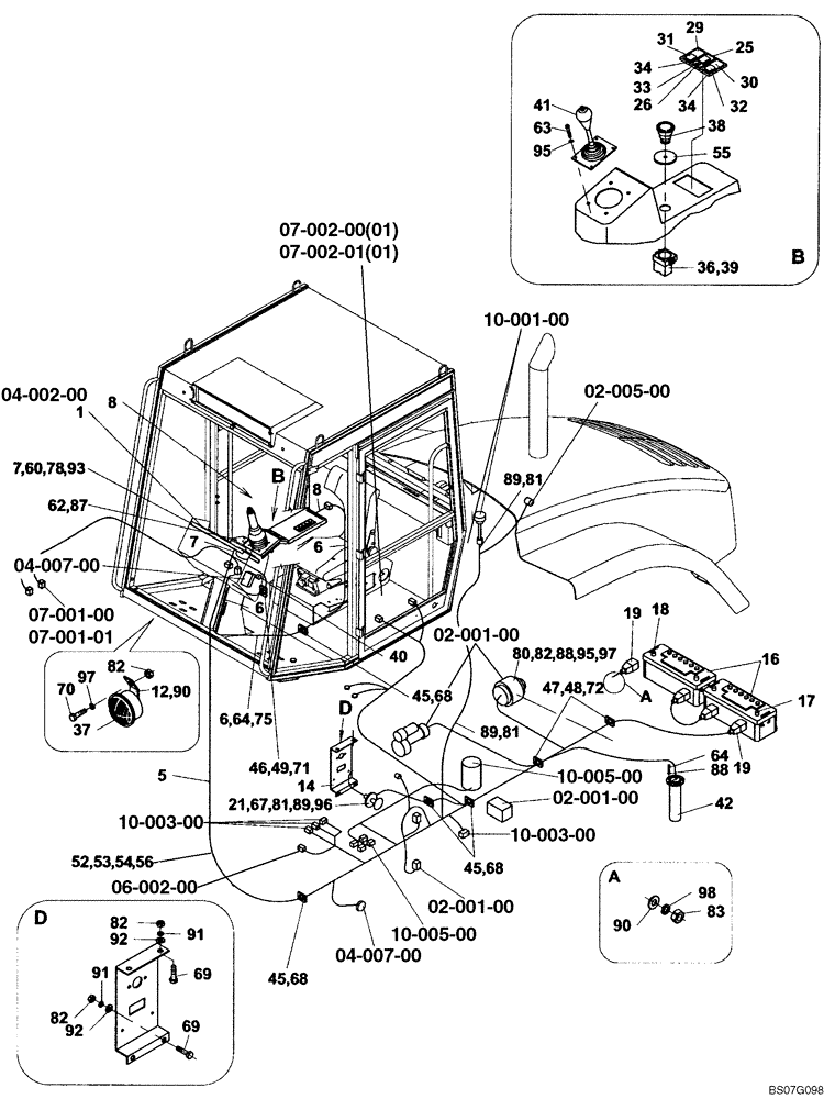 Схема запчастей Case SV208 - (04-001-00[01]) - ELECTRICAL INSTALLATION (GROUP 407) (ND122417) (04) - ELECTRICAL SYSTEMS