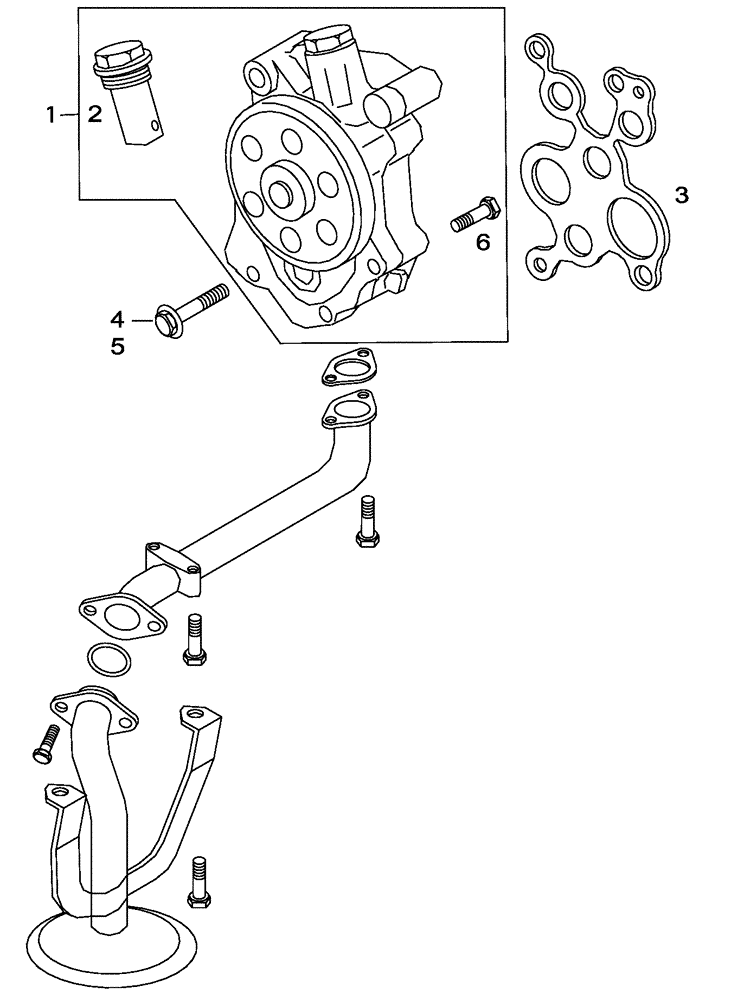 Схема запчастей Case 340B - (01A19010161[001]) - PUMP, ENGINE OIL (87363403) (01) - ENGINE