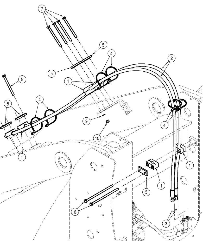 Схема запчастей Case 521D - (08-13) - HYDRAULICS - COUPLER (08) - HYDRAULICS