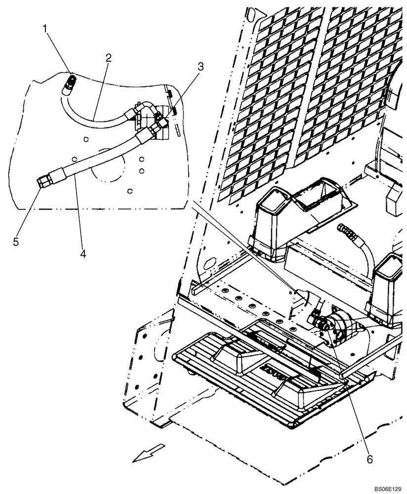 Схема запчастей Case 435 - (06-01A) - HYDROSTATICS - NOISE CONTROL; IF USED (06) - POWER TRAIN