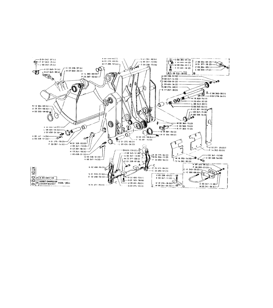 Схема запчастей Case 160CKS - (295) - LOADER BUCKET (19) - BUCKETS