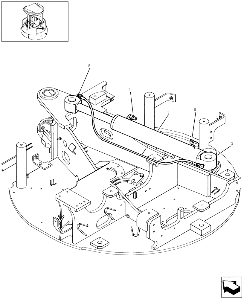 Схема запчастей Case CX31B - (077-01[1]) - LUBRICATION LINES (SWING) (35) - HYDRAULIC SYSTEMS