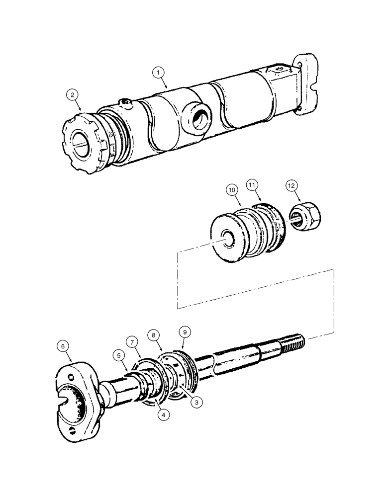 Схема запчастей Case 865 VHP - (08-116[01]) - CYLINDER - TURN-CIRCLE SHIFT (08) - HYDRAULICS