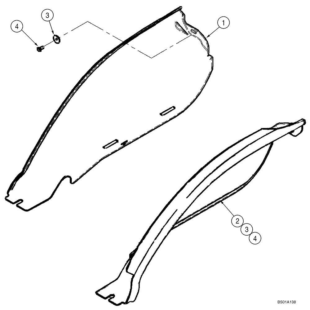 Схема запчастей Case 521D - (09-21) - FENDERS, REAR (09) - CHASSIS