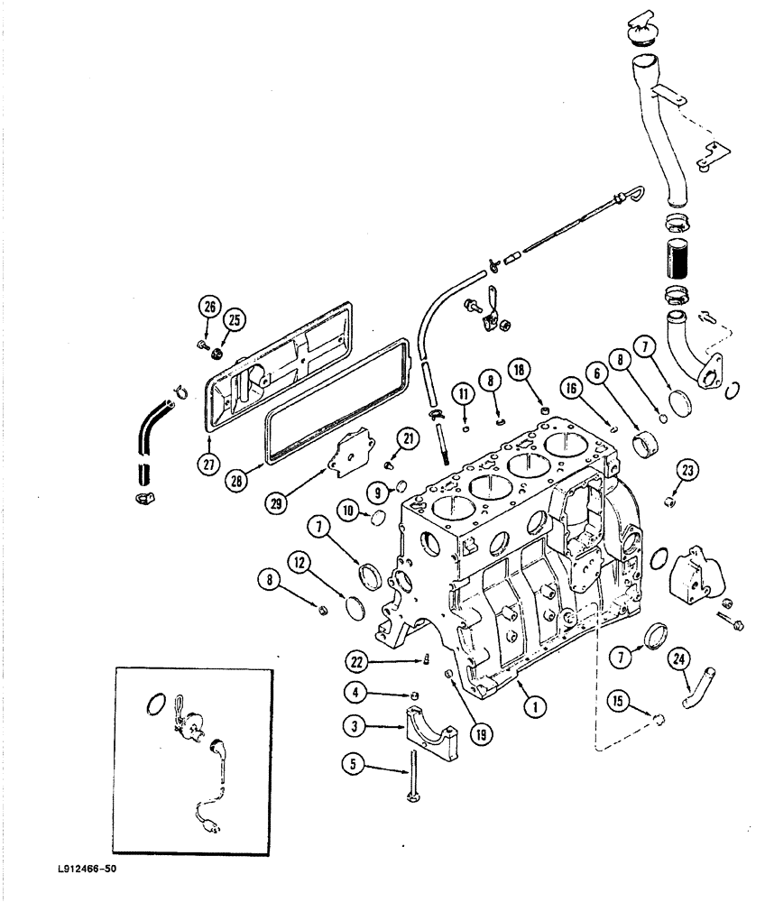 Схема запчастей Case 688 - (2-34) - CYLINDER BLOCK, 4T-390 ENGINE (02) - ENGINE