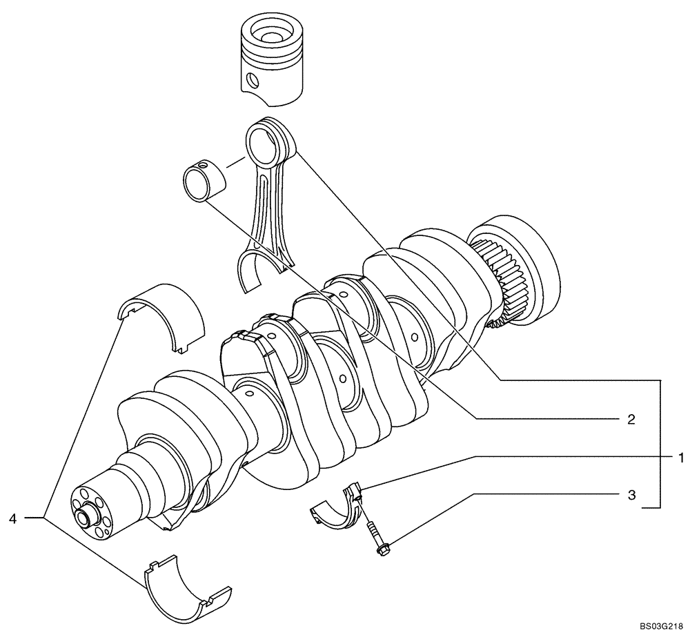 Схема запчастей Case 621D - (02-41) - CONNECTING ROD (02) - ENGINE