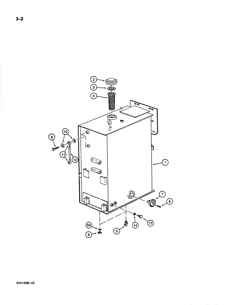 Схема запчастей Case 125B - (3-2) - FUEL TANK, P.I.N. 74251 THRU 74963, 21801 THRU 21868, 26801 AND AFTER (03) - FUEL SYSTEM