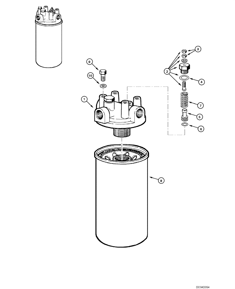 Схема запчастей Case 885 - (06.05[00]) - TRANSMISSION OIL FILTER (06) - POWER TRAIN