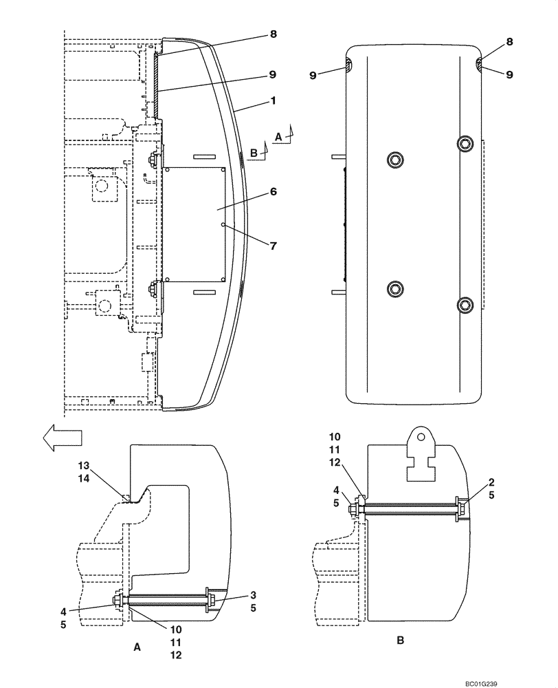 Схема запчастей Case CX800 - (09-06) - COUNTERWEIGHT - SOUNDPROOFING (09) - CHASSIS