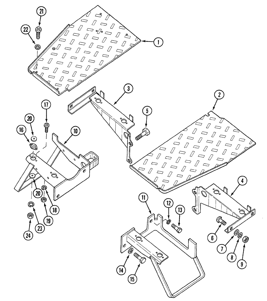 Схема запчастей Case 380B - (9-12) - OPERATOR PLATFORMS (09) - CHASSIS