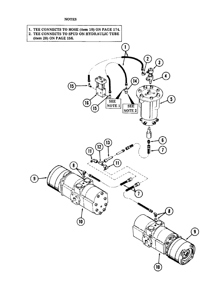 Схема запчастей Case 40 - (180) - OPTIONAL TWO SPEED DRIVE TUBING (35) - HYDRAULIC SYSTEMS