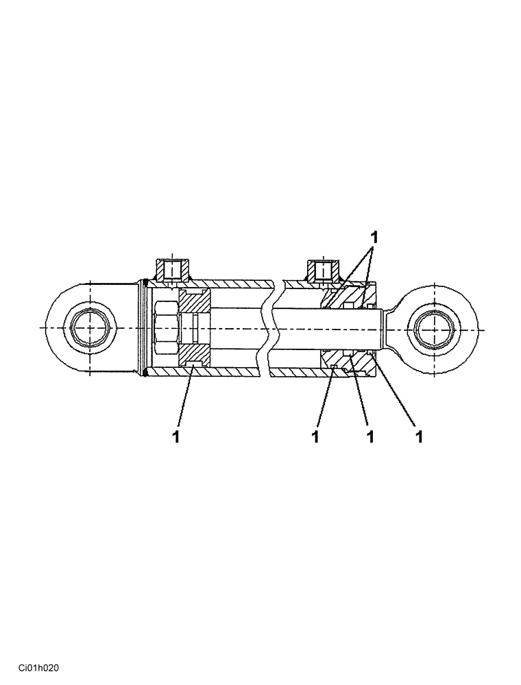 Схема запчастей Case SV228 - (10-007-01[01]) - ENGINE HOOD OPENING CYLINDER (07) - HYDRAULIC SYSTEM