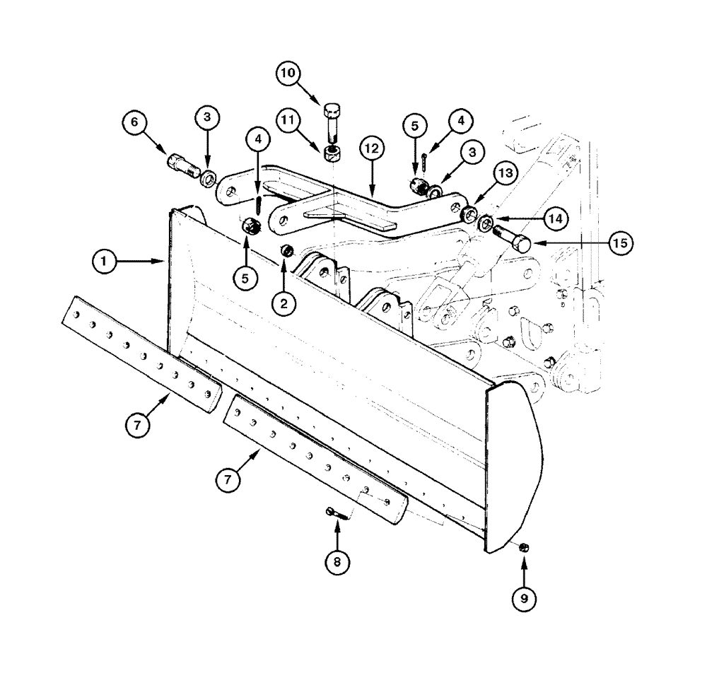 Схема запчастей Case 865 DHP - (9-036) - FRONT BLADE ASSEMBLY (09) - CHASSIS